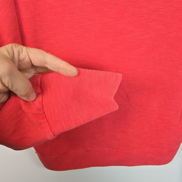 Free People We The Free Womens Nikaka Thermal Knit Top Zip Shoulder Size XS Red - Picture 10 of 15